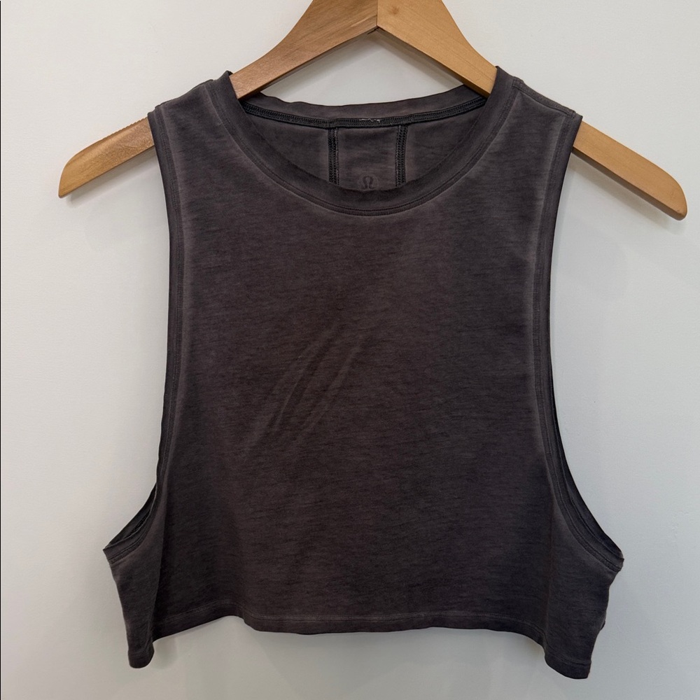 Lululemon Athletica Women’s Sleeveless Crop Top – Dark Purple/Grey – Est. 8